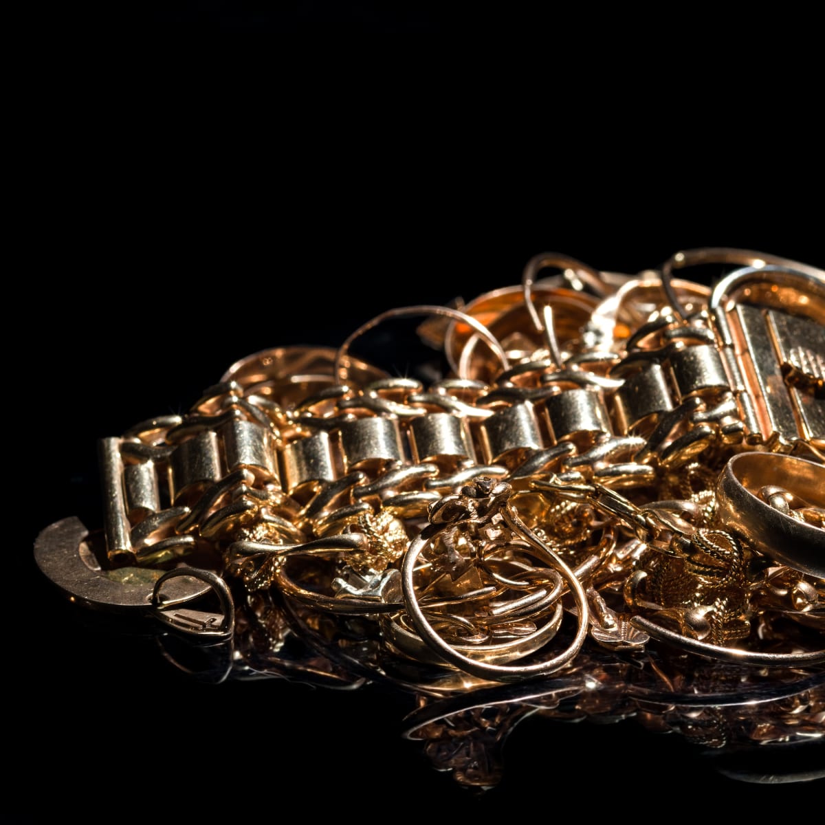 pile of gold jewelry